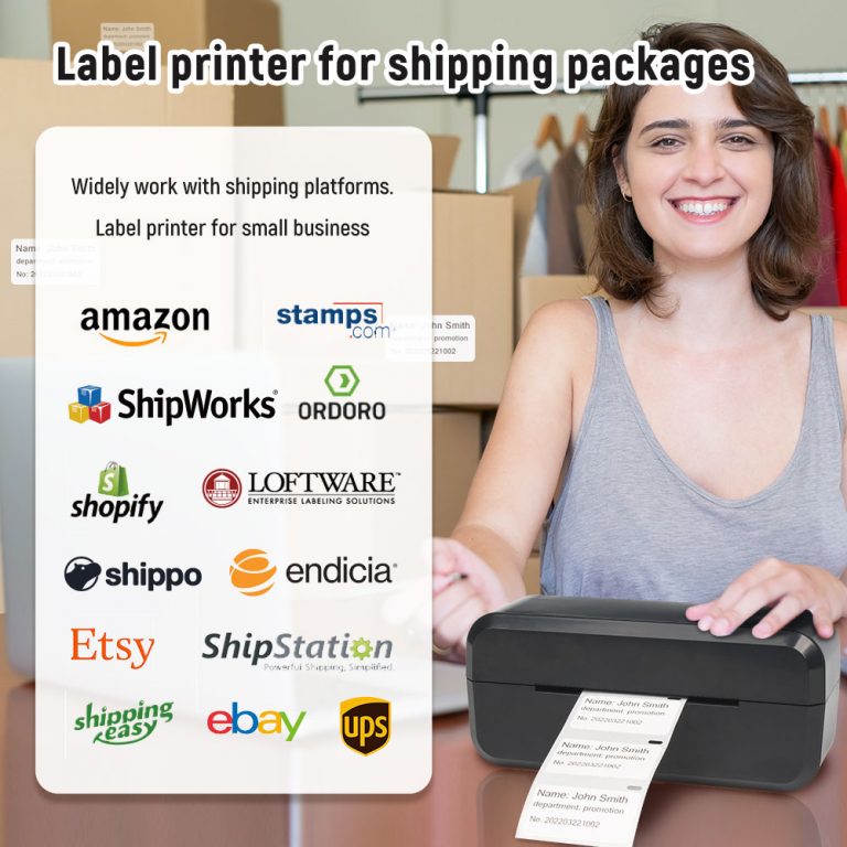 Am 243bt Shipping Label Printer Aimo