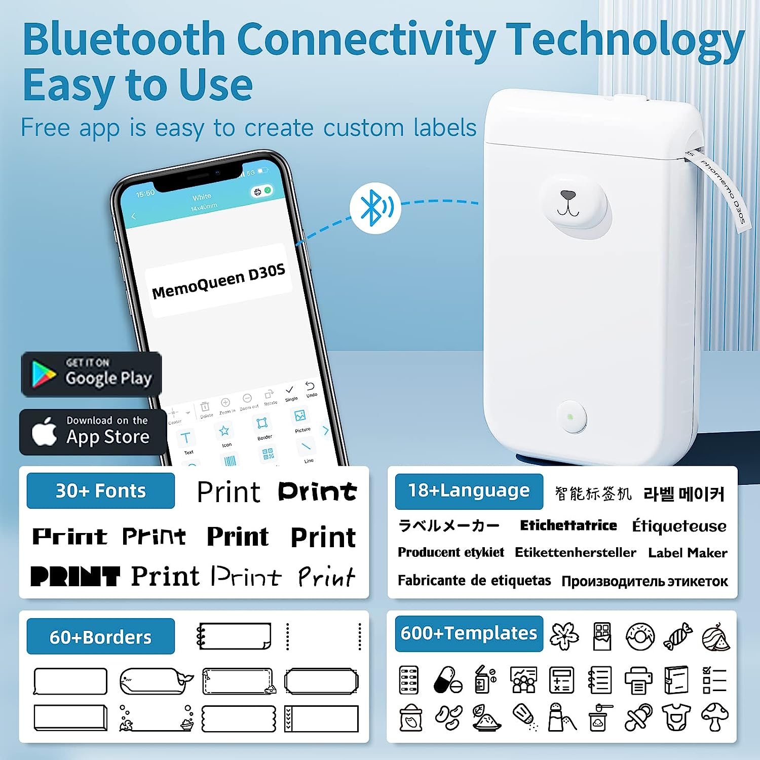 D30S Portable Bluetooth Label Maker | AIMO