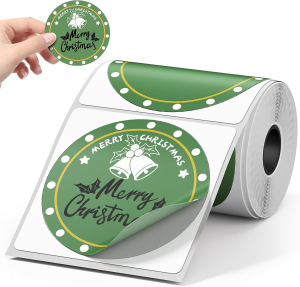 Xmas Gifts Decorations Round Sticker