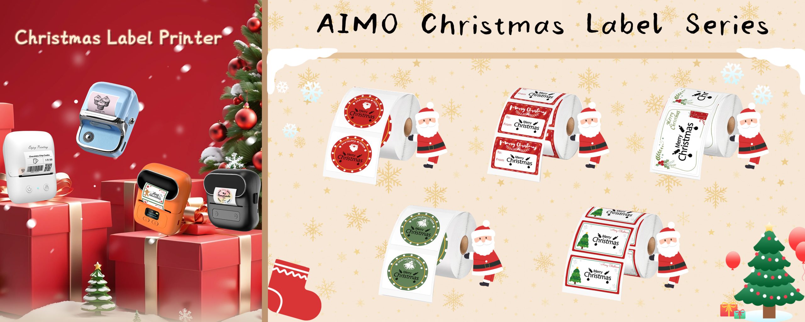 AIMO Thermal Labels Christmas Release For M110/M120/M150/M200/M220/M221
