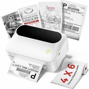 Portable shipping label printer