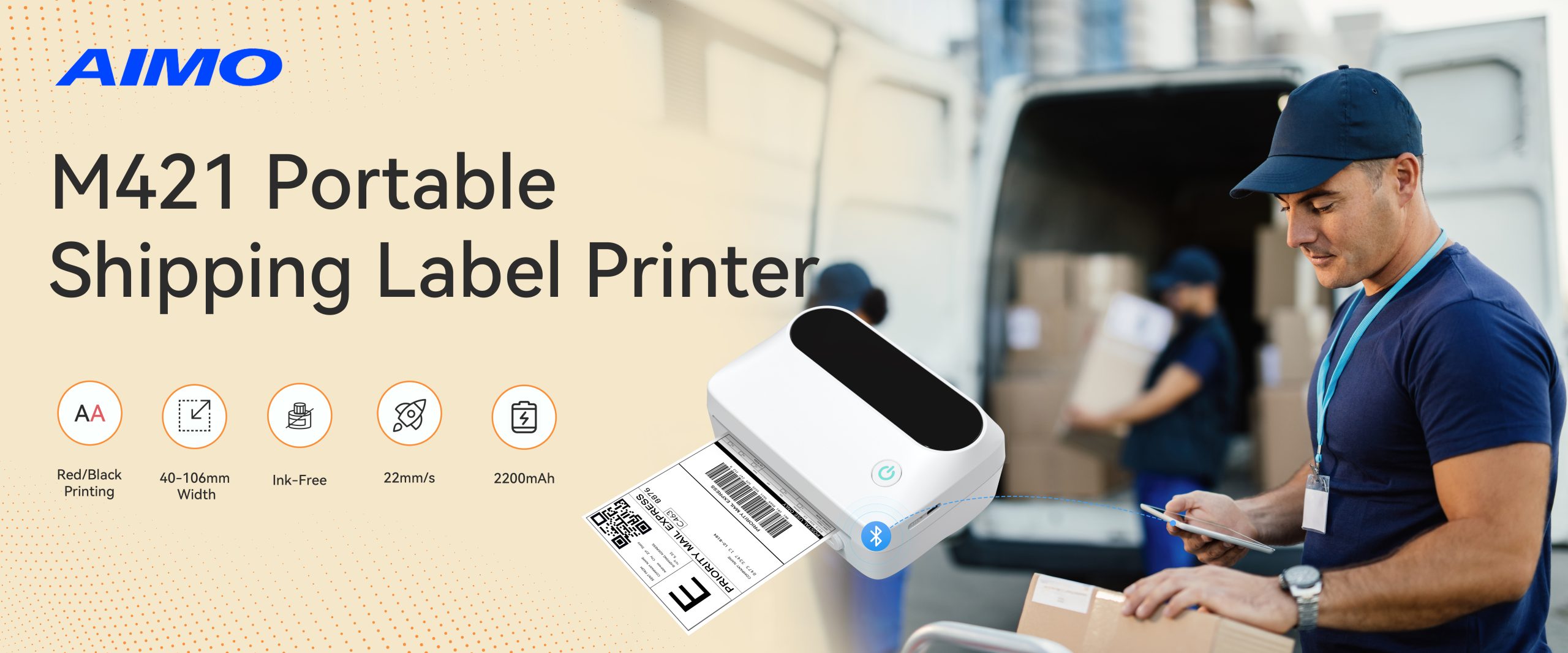 Protable 4x6 Shipping Thermal Label Make