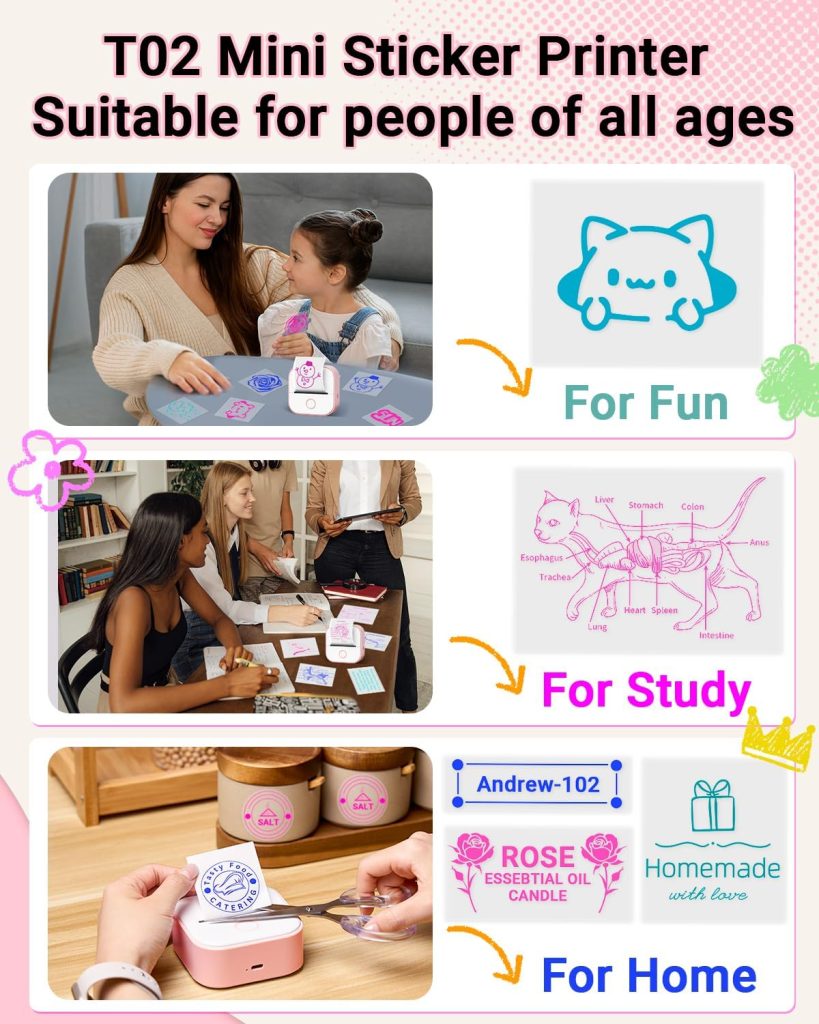 T02 Mini Sticker Printer T02 Mini Sticker Printer